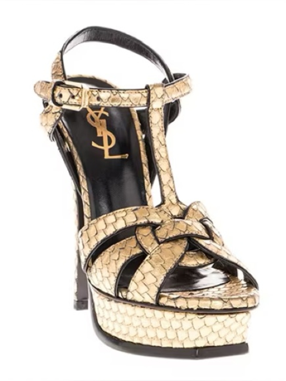 YSL Gold Snake Tribute Heels 36.5